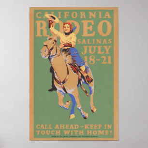 Livermore Rodeo USA Vintage Poster 1933