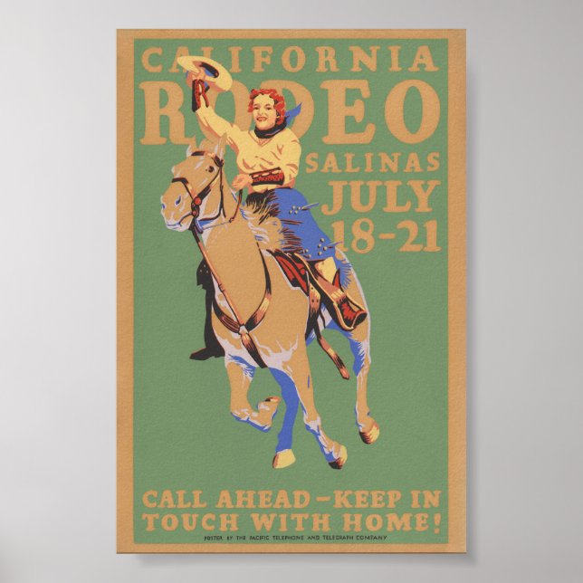 Livermore Rodeo USA Vintage Poster 1933 (Devant)
