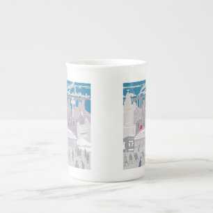 Liverpool UK Skyline Bone China Mug