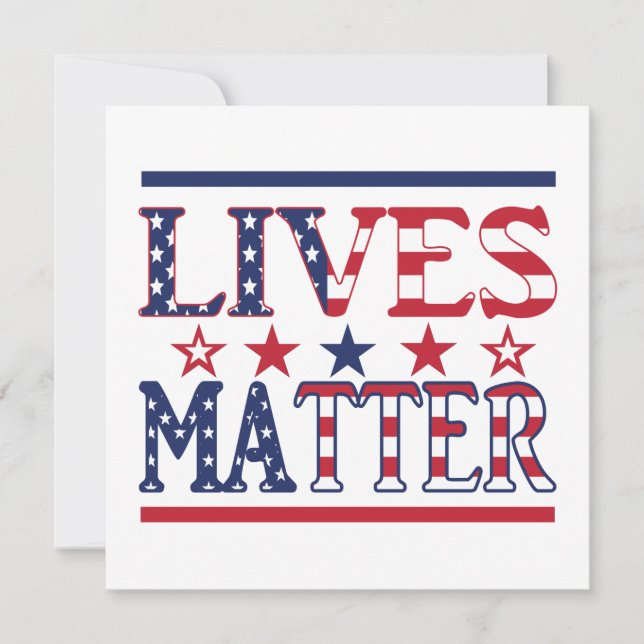 Lives Matter - Drapeau américain (Devant)