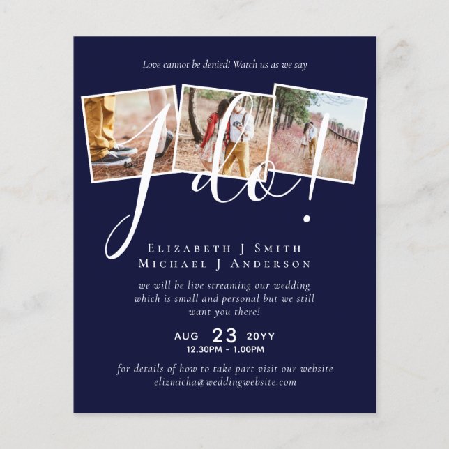 Livestreaming Wedding Invite - Regardez-Nous Dire  (Devant)