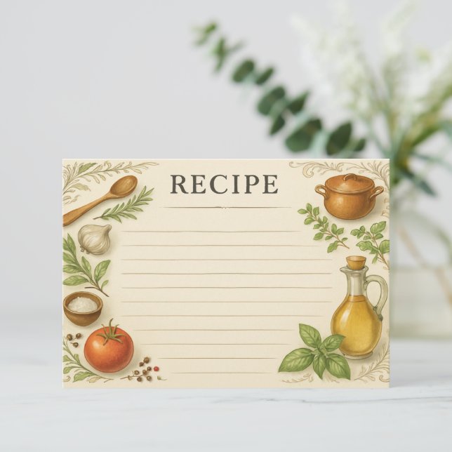 Living in Tuscany Recipe Card (Debout devant)