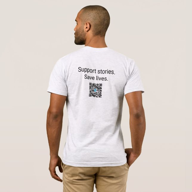 Living Out Loud QR code Jersey T-shirt (Dos entier)
