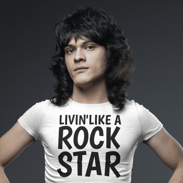 LIVIN'like A ROCK STAR, Mens t-shirts (Créateur téléchargé)