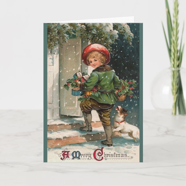 Livraison classique de Noël Carte de voeux pour ga (Devant)