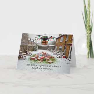 Livraison de drones Carte de voeux de Noël 2024