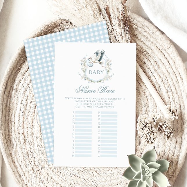 Livraison de la cigogne Bébé Garçon Douche Nom Cou (Créateur téléchargé)