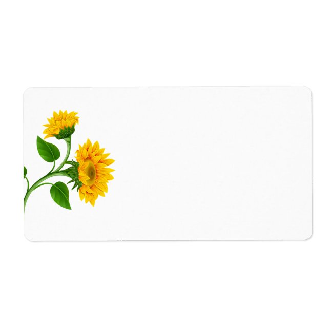 Livraison Étiquettes de adresse-tournesols (Devant)