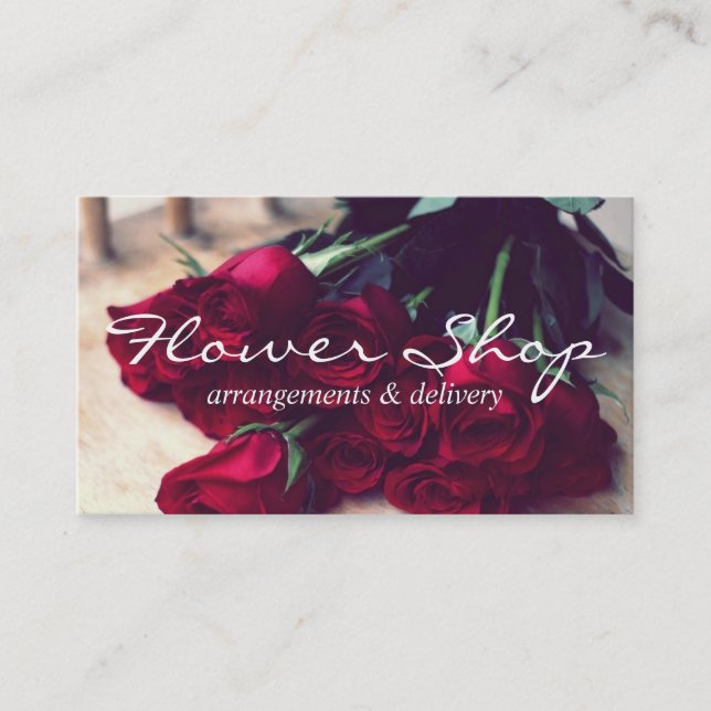 Livraison Flower Shop Florist Carte de visite (Devant)