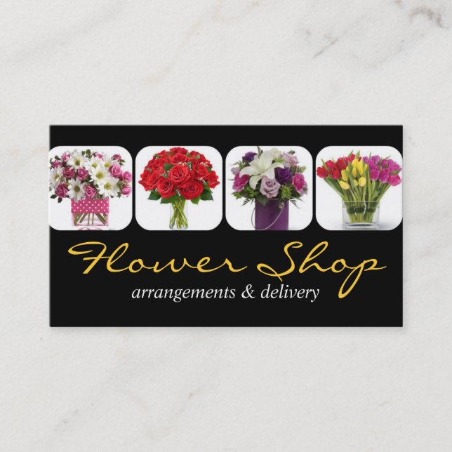Livraison Flower Shop Florist Carte de visite (Devant)