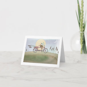 Livraison spéciale - Carte de grenouille à bicycle