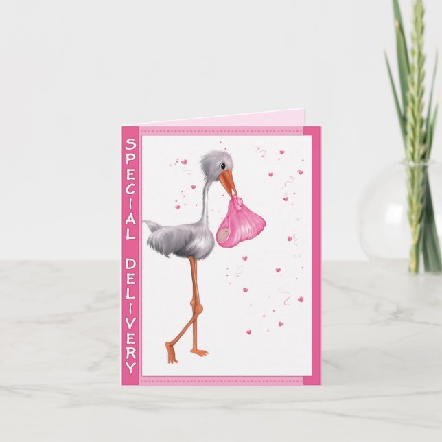 Livraison spéciale - Carte Félicitations - Fille (Devant)