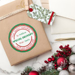 Livraison spéciale Sticker personnalisée de Père N<br><div class="desc">Prenez le devin de l'ouverture des cadeaux et ajoutez un peu de magie de Noël avec ce sticker super mignon personnalisé directement du pôle Nord!</div>