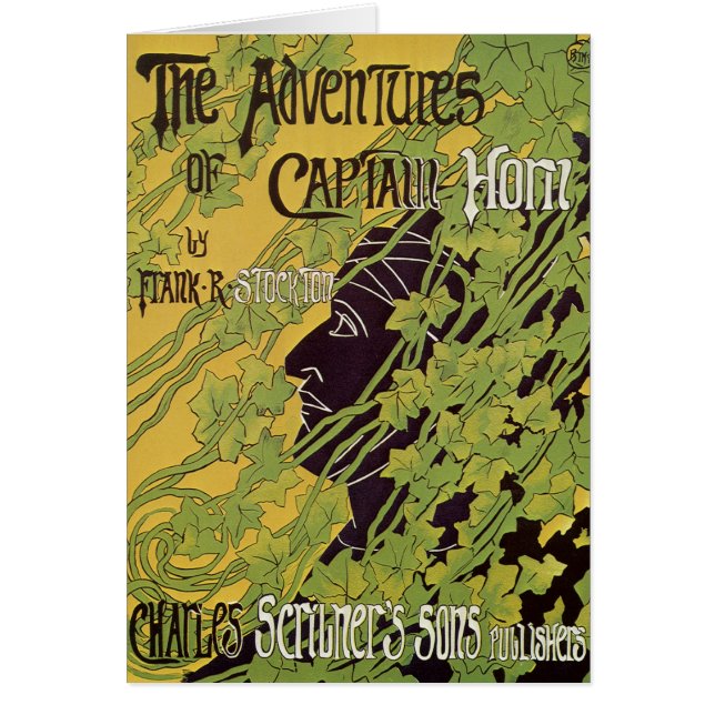 Livre Art Nouveau vintage, Captain Horn Adventures (Devant)
