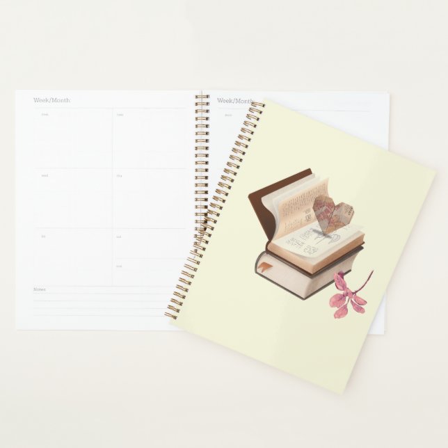 Livre avec carte amant & fleur (Devant avec enveloppe)