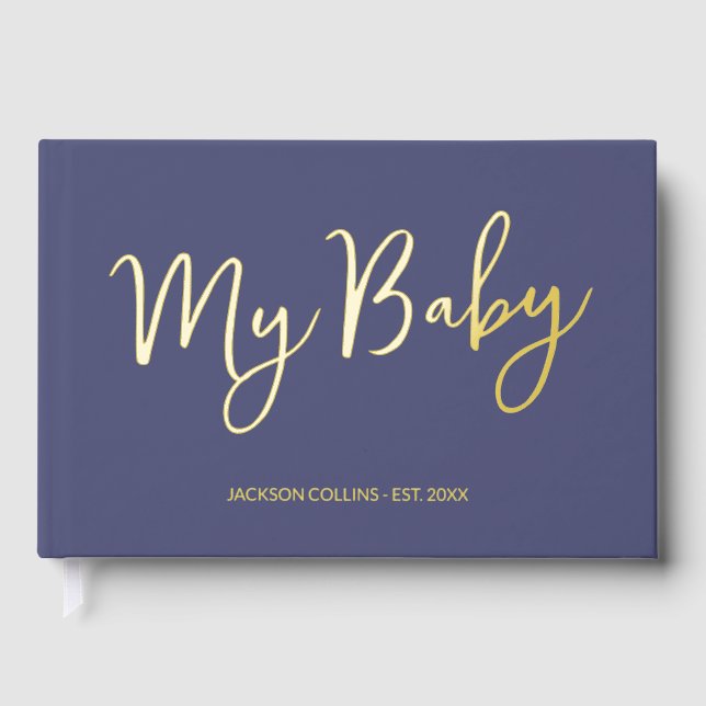 Livre Bébé Bleu Garder le script caché pour mère (Recto)