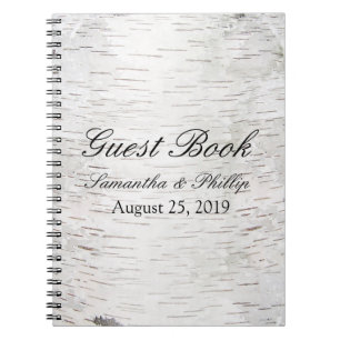 Livre blanc Mariage de bouleau écorce de bois rust