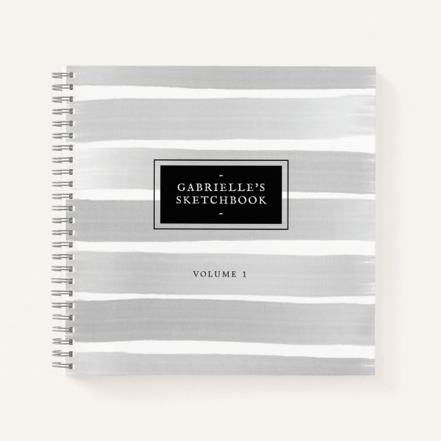 Livre blanc noir Gris Gris Gris avec votre nom (Devant)