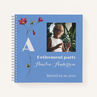 Livre bleu minimaliste de la retraite photo de fle