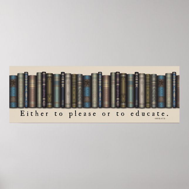 Livre Citation de Lover Horace Ancien livre Poster (Devant)