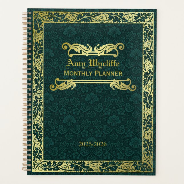 Livre classique Couverture Gold Foliage Green Dama (Devant)