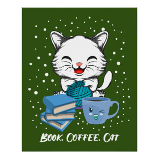 Livre Coffee Cat Glossy Poster