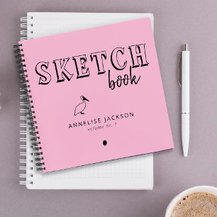 Livre croquis nom de l'artiste typographie sketchb