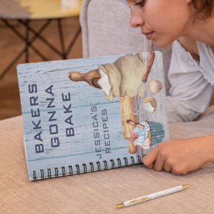 Livre d'Aquarelle Recettes Cuisine Bake Monogramme