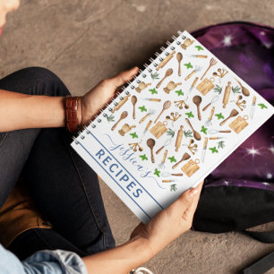 Livre d'Aquarelle Recettes Ustensiles Cuisine boul