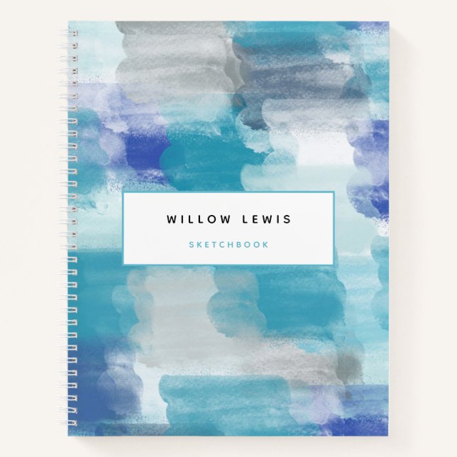 Livre d'artiste moderne Turquoise Grey (Devant)