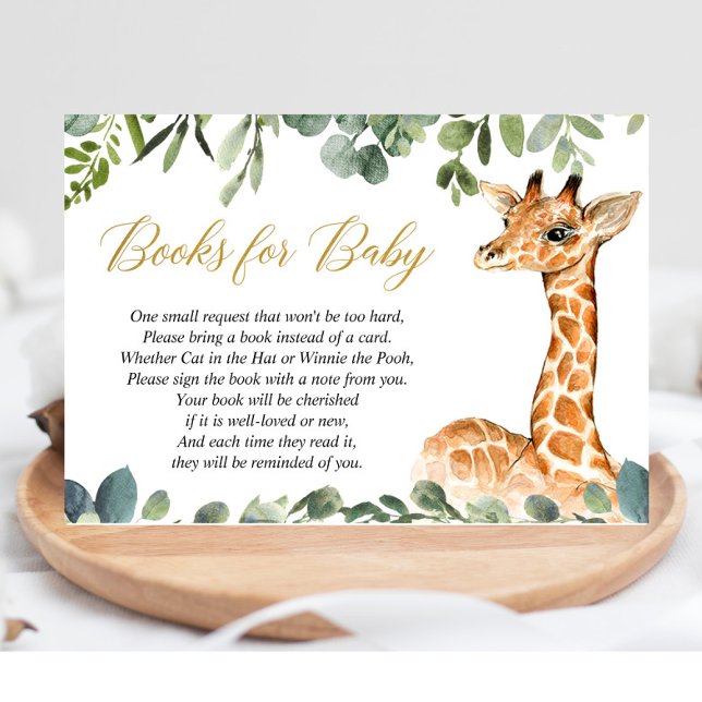 Livre de baby shower de girafe au lieu d'une carte (Créateur téléchargé)