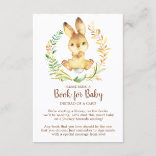 Livre de Baby shower de lapin doux pour la carte b