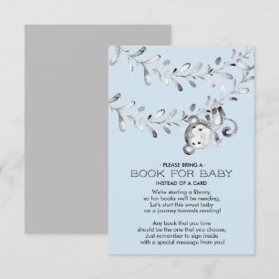 Livre de Baby shower de singe pour la carte bébé