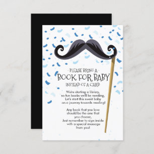 Livre de Baby shower Mustache pour la carte bébé