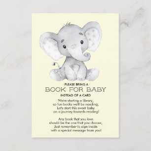 Livre de Baby shower neutre éléphant pour carte bé