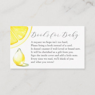 Livre De Citron Pour Baby Invitation Carte De Boît