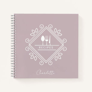 Livre de Cook   Carnet de recette   Mauve marron p