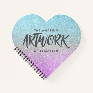 Livre de croquis d'artiste Elegant bleu violet Par