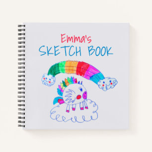 Livre de croquis de dessin rose fille