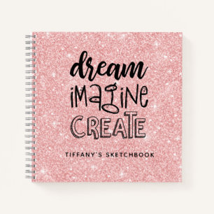 Livre de croquis de Parties scintillant rose éléga