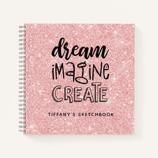 Livre de croquis de Parties scintillant rose éléga (Devant)