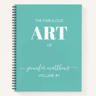 Livre de croquis personnalisé blanc vert Mint Votr