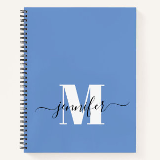 Livre de croquis personnalisé bleu blanc Nom du mo