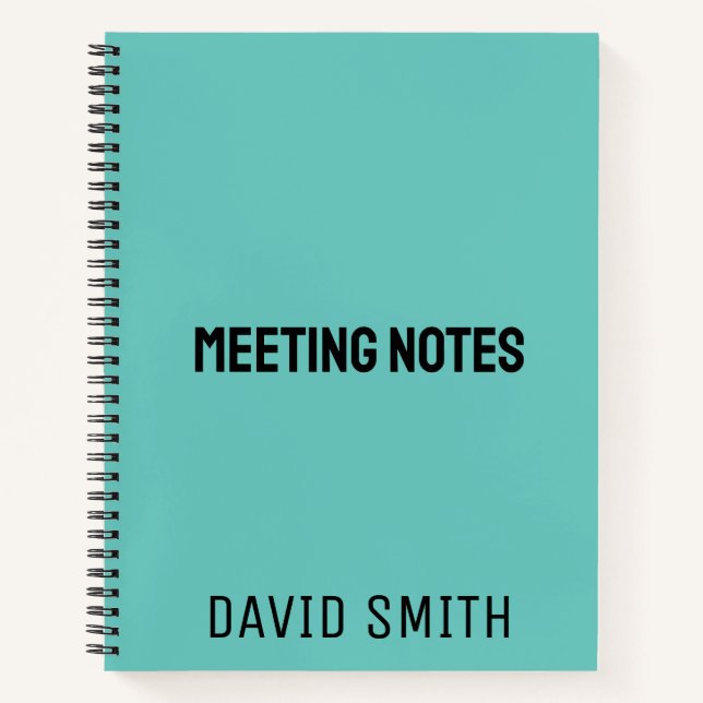 Livre de croquis personnalisé bleu turquoise avec  (Devant)