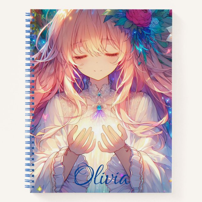 Livre de croquis personnalisé pour filles d'Anime (Devant)