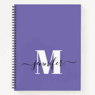 Livre de croquis personnalisé pourpre Nom du monog