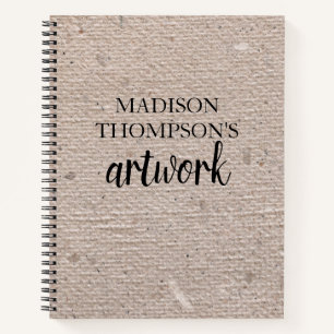 Livre de croquis Rustique Vintage en papier beige