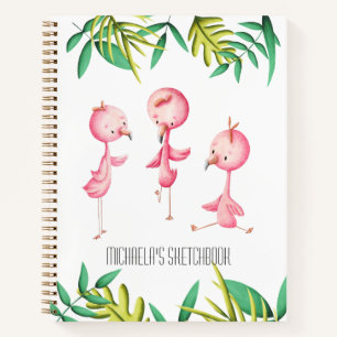 Livre de croquis Tropical Flamant rose rose