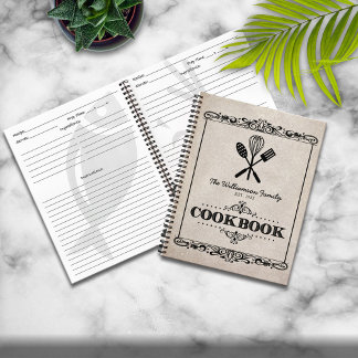 Livre de cuisine vintage de la famille du papier v