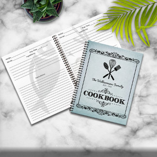 Livre de cuisine vintage famille de papier vieilli